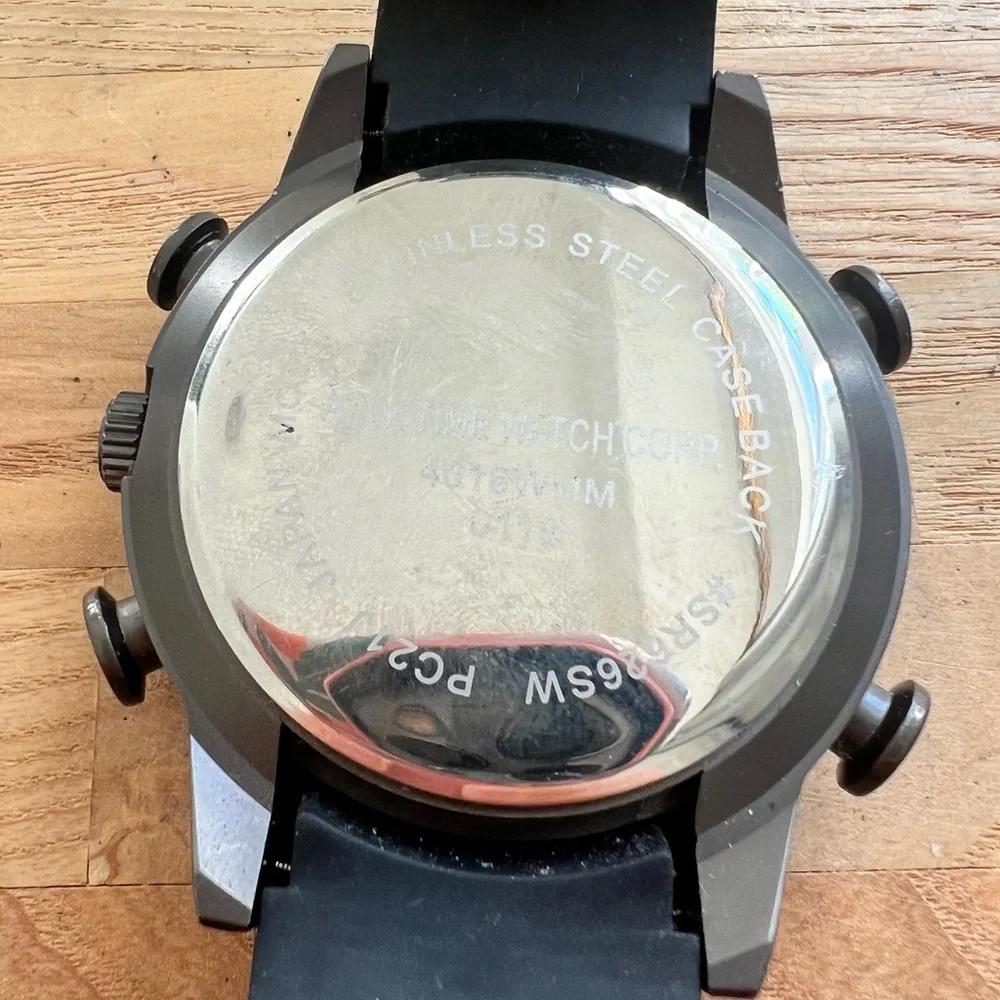 Unbranded mens black fashion watch NEW BATTERY